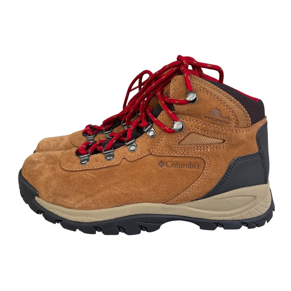 Columbia Newton Ridge Plus Waterproof Hiking Boots Women's 9 Brown Red NWOB